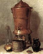 jean-Baptiste-Simeon Chardin The Copper Drinking Fountain oil painting artist